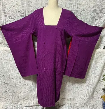 [ 앤티크 ] 롱 도행 코트 보라색 계열 순수 실크