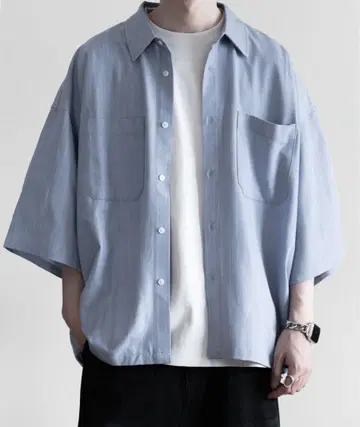 RUUBON 더블 포켓 박스 셔츠