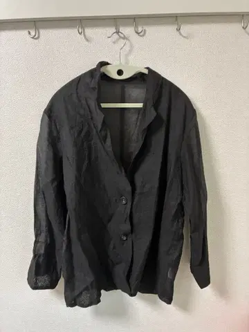 린넨 블랙 테일러드 자켓
