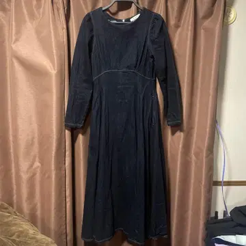 MOUSSY 네이비 롱 드레스