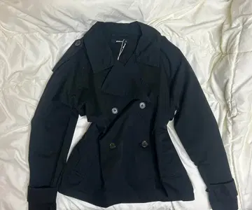 트렌치코트 M 블랙 ginatricot