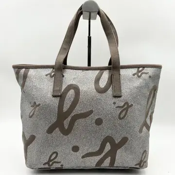 새상품급 에네스베 보야주 토트백 b로고 올 패턴 실버 계열