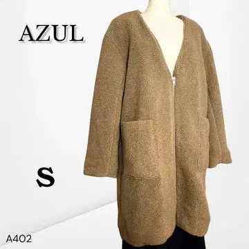 [ 아줄바이마우지 ] 보아 노카라 코트 심플 베이지 S