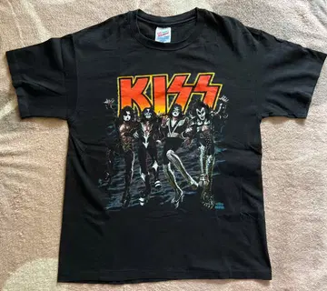 KISS 밴딩T셔츠 메탈 블랙 반팔 L사이즈