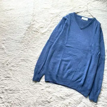 유나이티드 애로우즈 긴팔 니트 V넥 울 캐시미어 혼방 출퇴근용 깔끔한 M