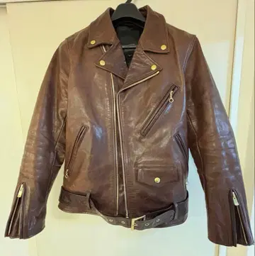 [ JACKROSE ] 호스 가죽 더블 라이더 자켓 사이즈 2