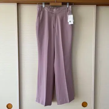 새상품 LOWRYSFARM 센터 프레스 컬러 플레어 팬츠 L 핑크