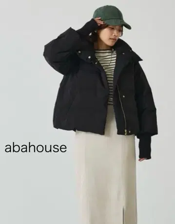 아바하우스 숏 기장 다운 자켓 블랙