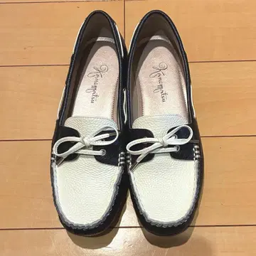 긴자 카네마츠 드라이빙 슈즈 로퍼 리본 태슬 투톤