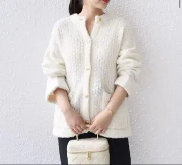 ships 트위드 니트 가디건