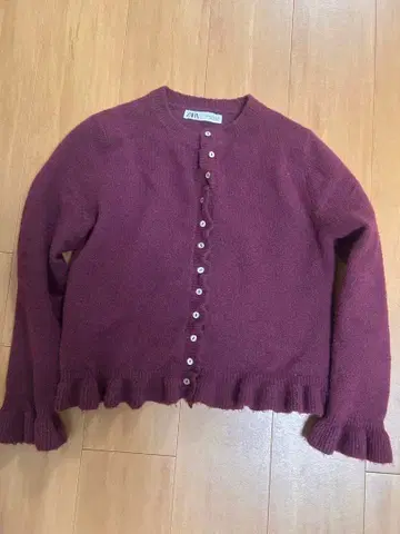 ZARA 버건디 가디건 긴팔