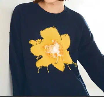 flower motif cotton sweater 플라워 모티브 니트