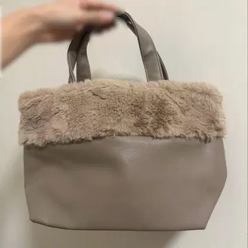 [미사용 새상품급] 인조 모피 토트