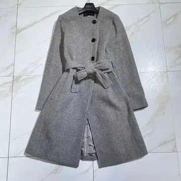 새상품급 에스트네이션 울 더블 페이스 벨데드 코트