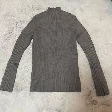 플레어 슬리브 리브 니트 상의