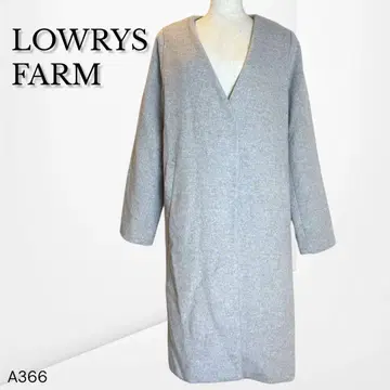 [로리즈팜] 노카라 코트 그레이 심플 고급 겨울용 L