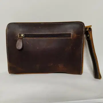 새상품 ] TIDING 천연 가죽 클러치백 세컨드 백 다크 브라운 가죽