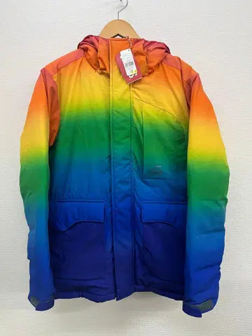 CHUMS 4WAY 스트레치 다운 코트 레인보우 M