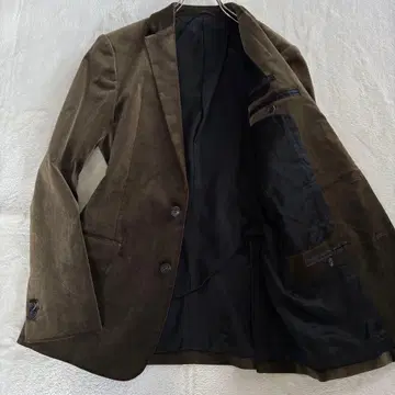 라운지 리자드 벨벳 테일러드 자켓 M 2 카키 벨로아 레어