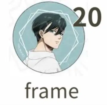 블루 록 이토시 린 frame 캔뱃지