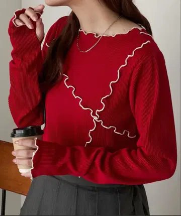 프릴 달린 멜로 플리츠 리브 이너