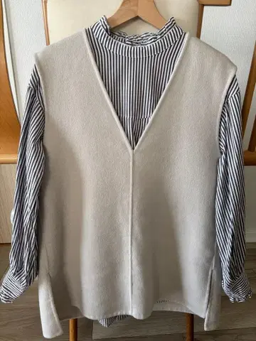 그린 라벨 릴랙싱 V넥 니트 베스트 스트라이프 셔츠 포함