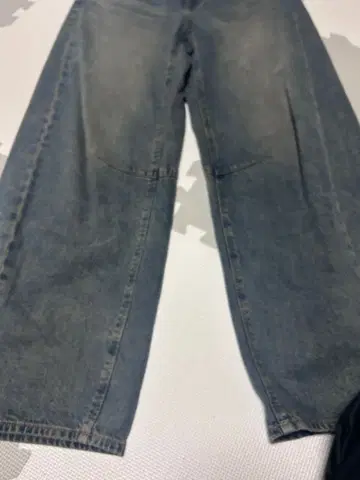 그레이 데님 와이드 팬츠