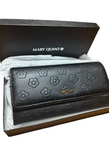 Mandy Quant 블랙 장지갑 플라워 패턴