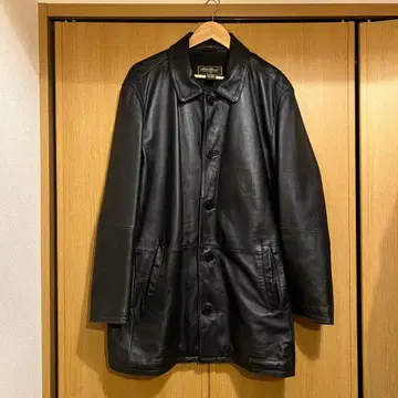 00s Eddie Bauer 리얼 레더 카 코트