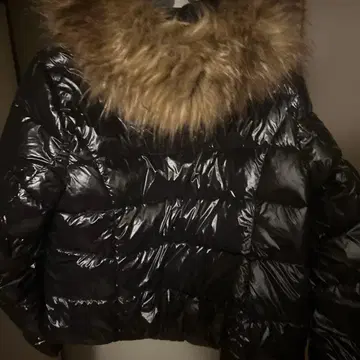 반질반질 짧은 기장 다운 자켓 퍼 y2k 그런지 헤이세이 갸루 XL