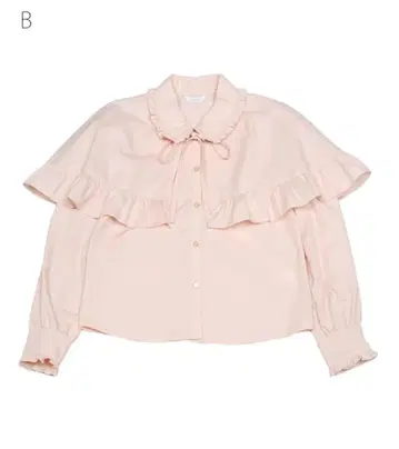 MILK 액세서리 케이프 블라우스 핑크