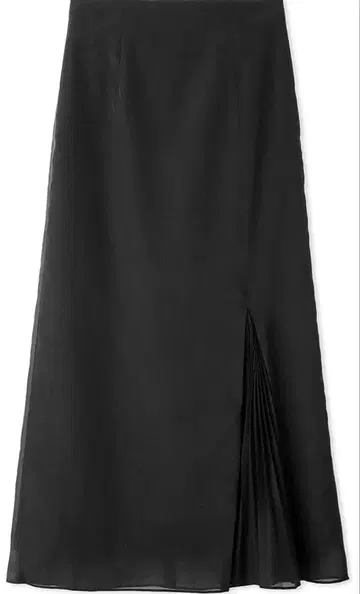 스나이델 오간자 프린트 스커트 미사용 블랙 플레어 스커트 슬릿