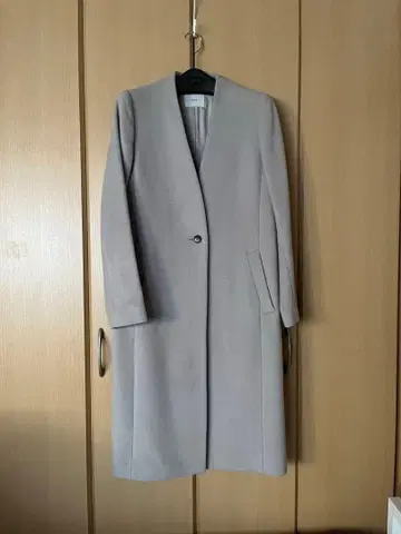 IENA 이에나 38 M 사이즈 노카라 코트 울 롱 코트 총 안감