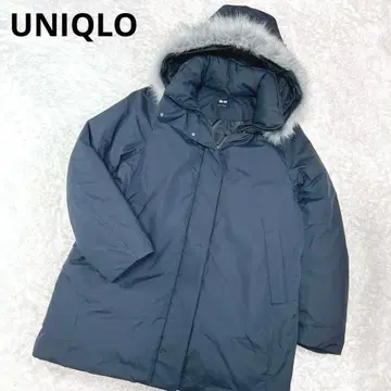 새상품급 유니클로 하이브리드 다운 코트 블랙 L