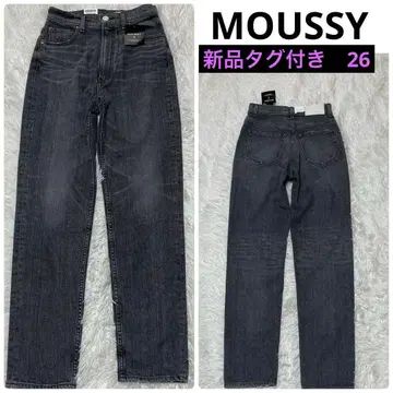 MOUSSY JEANS BLK STRAIGHT SLIM 택 포함 새상품