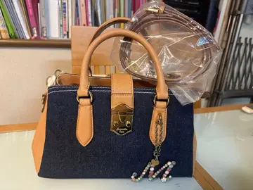 [ Sanantha Vega ] 데님 보스턴 백 비쥬 포함