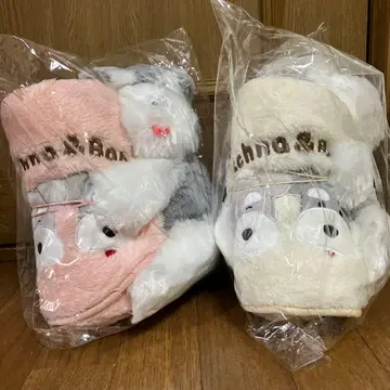 슈나와 밥 봉제 인형 담요