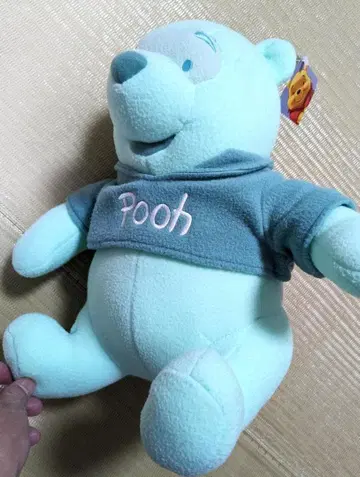 레어! 디즈니 3 곰돌이 푸 봉제 인형 그린 [미사용] 택 포함