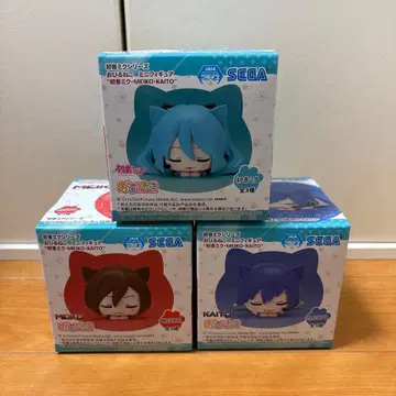 SEGA 하츠네 미쿠 MEIKO KAITO 낮잠 미니 피규어 세트