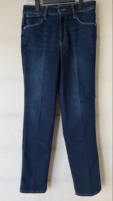 미세스 청바지 골드 다크 블루 스트레이트 청바지