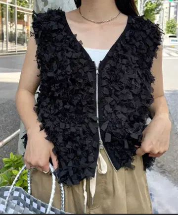 CIAOPANIC TYPY 리본 프린지 ZIP 베스트