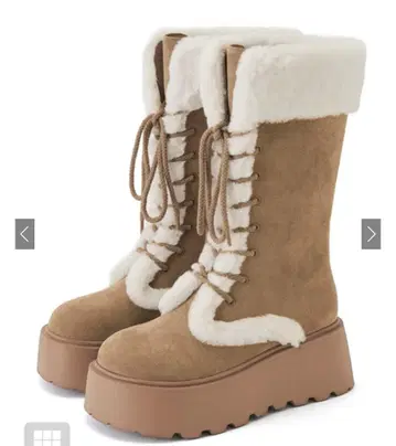 통굽 어그 부츠 베이지 여성용 롱 부츠 여성용 부츠 슬림 레그 효과