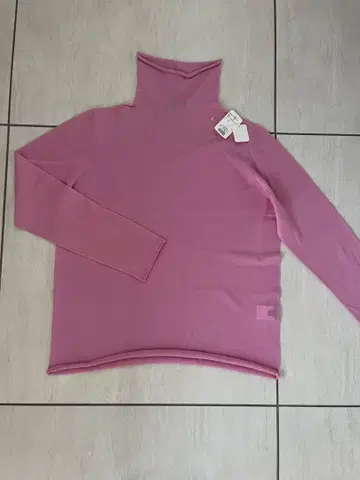 ANNA BASSANI 핑크 터틀넥 스웨터 캐시미어 실크