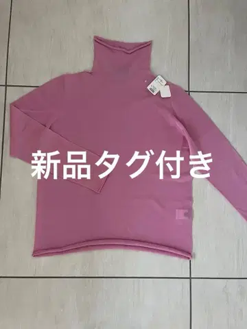 ANNA BASSANI 핑크 터틀넥 스웨터 캐시미어 실크