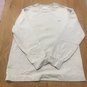LACOSTE 아이보리 긴팔 티셔츠 US M