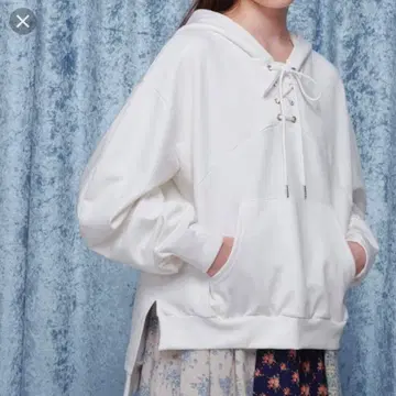 새상품급 레이스업 커브 후디