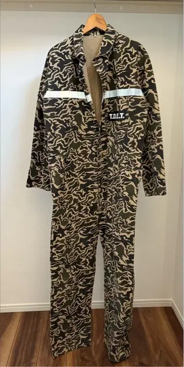 카모 패턴 오버롤 작업복