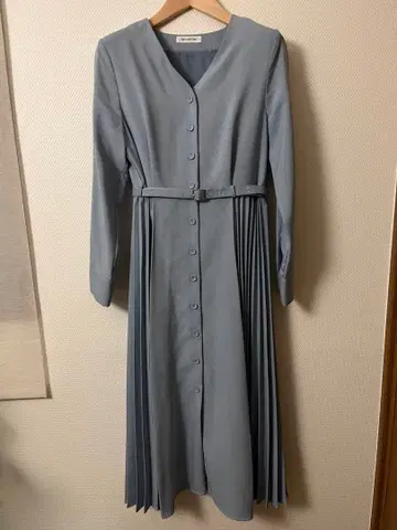 NTURAL BEAUTY BASIC 톤 다운 블루 롱 원피스 사이즈 M