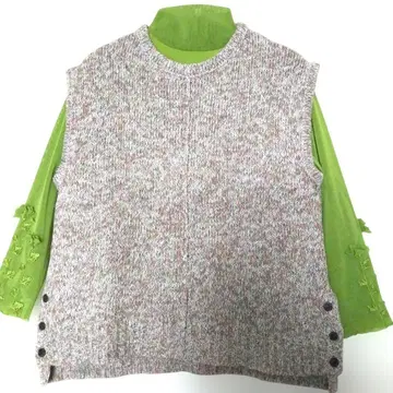 [ 새상품 ] 그레이 계열 믹스 컬러 니트 베스트 LL 사이즈
