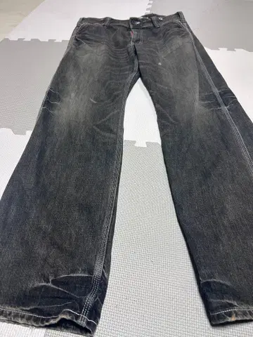 EDWIN 다크 그레이 스트레이트 청바지 Y2k Sk8 그런지 계열